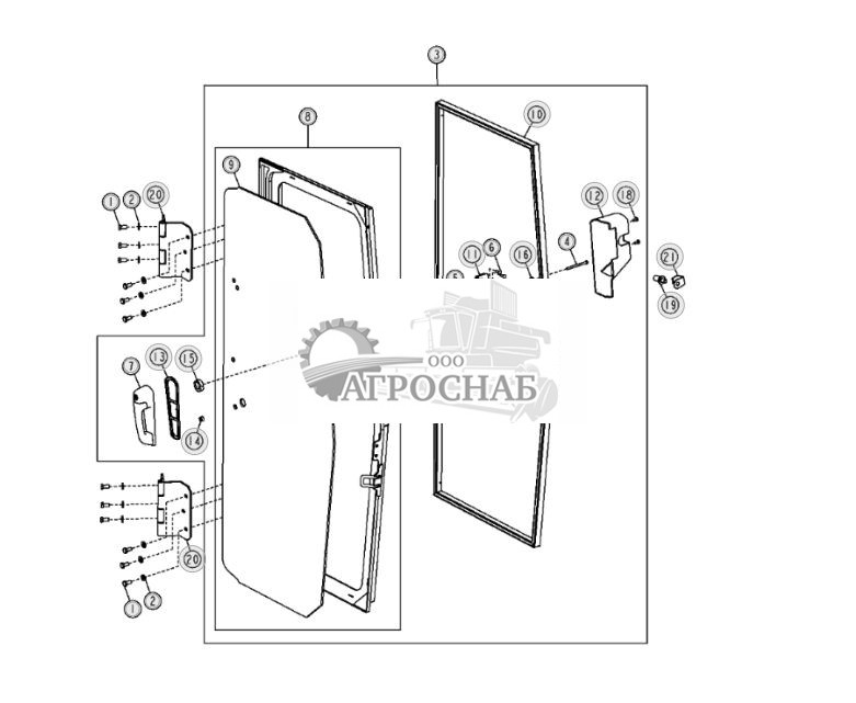 Двери кабины и защелки (правые) (147617 - ) - ST26388 336.jpg